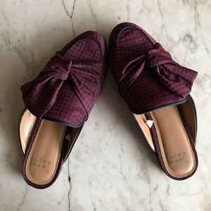 A New Day Burgundy and Blue Patterned SlipOn Flats